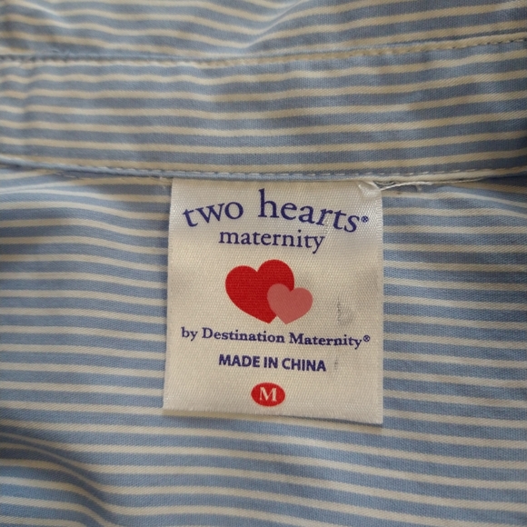 Two hearts maternity long sleeve top blouse size medium - Picture 13 of 14